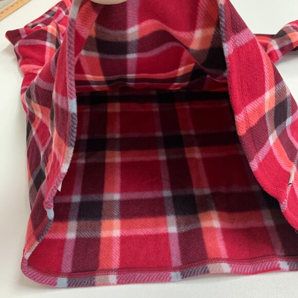 Eddie Bauer Venture Sweater Womens S Small Dark Berry Plaid Quarter Zip Fleece - Picture 9 of 16